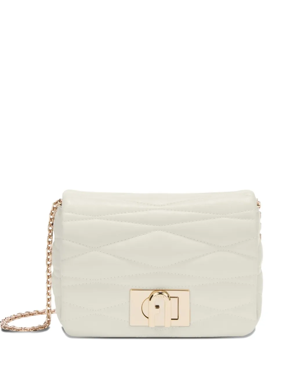 Стеганая мини-сумка с цепочкой Furla, нейтральный 
Стеганая мини-сумка с цепочкой Furla, нейтральный