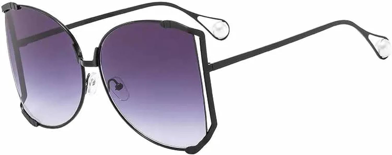 Модные солнцезащитные очки большого размера с жемчужной отделкой и металлическим каркасом, роскошные, для улицы, с застежкой-пряжкой, защита от УФ-излучения UV400 TKKTLLT, Black Gradient Gray
Модные солнцезащитные очки большого размера с жемчужной отделкой и металлическим каркасом, роскошные, для улицы, с застежкой-пряжкой, защита от УФ-излучения UV400 TKKTLLT, Black Gradient Gray