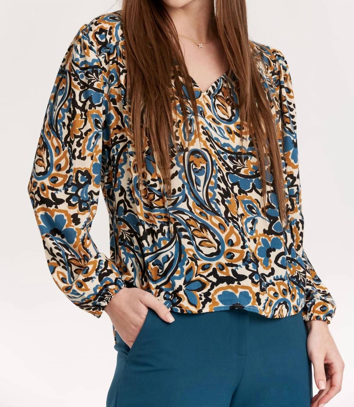 Топ Yelena в осеннем стиле с узором пейсли Another Love, Autumnal 
Топ Yelena в осеннем стиле с узором пейсли Another Love, Autumnal