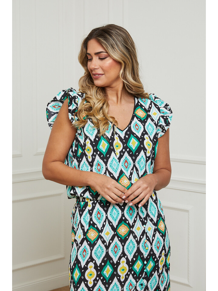 Блуза Plus Size Company Gordy, бирюзовый/черный
Блуза Plus Size Company Gordy, бирюзовый/черный