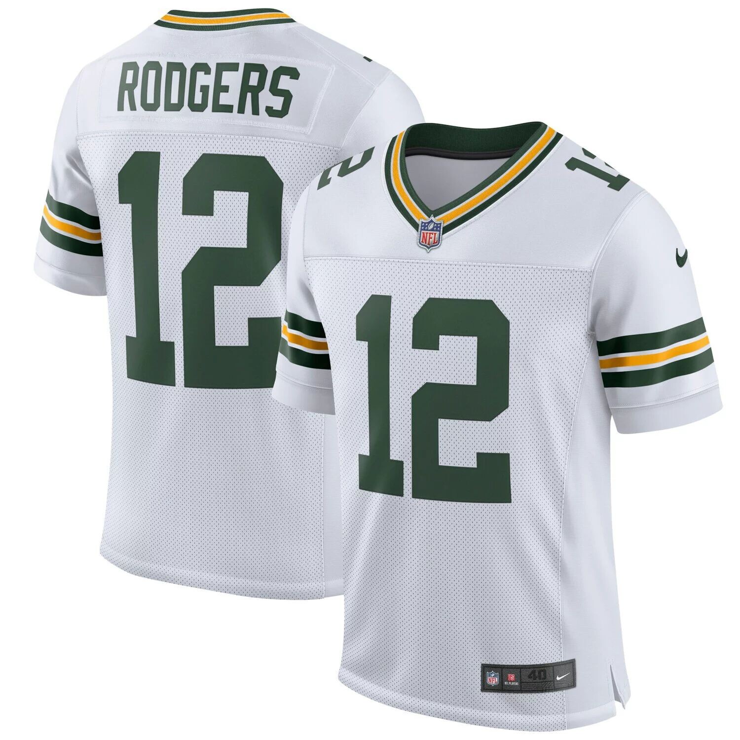 Мужская футболка Nike Aaron Rodgers White Green Bay Packers Classic Elite Player
Мужская футболка Nike Aaron Rodgers White Green Bay Packers Classic Elite Player