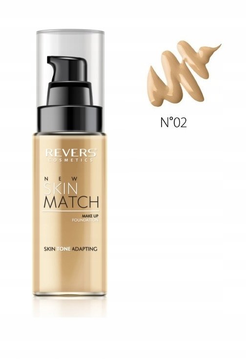Revers, Матирующая стойкая увлажняющая тональная основа для всех типов кожи 02 Skin Match 
Revers, Матирующая стойкая увлажняющая тональная основа для всех типов кожи 02 Skin Match