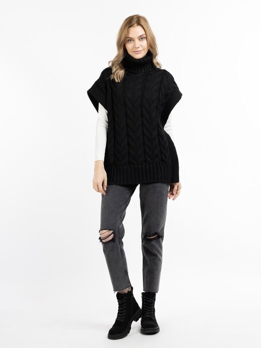 Вязаный жилет Dreimaster, черный
Вязаный жилет Dreimaster, черный