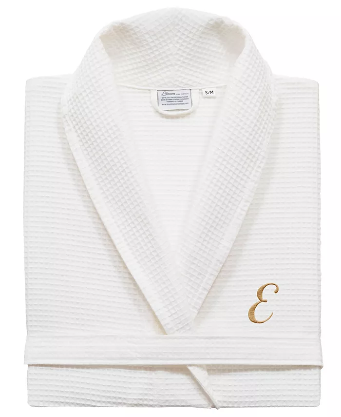 Персонализированный унисекс банный халат из турецкого хлопка с золотой вышивкой и текстурой "вафля" Linum Home, белый
Персонализированный унисекс банный халат из турецкого хлопка с золотой вышивкой и текстурой "вафля" Linum Home, белый