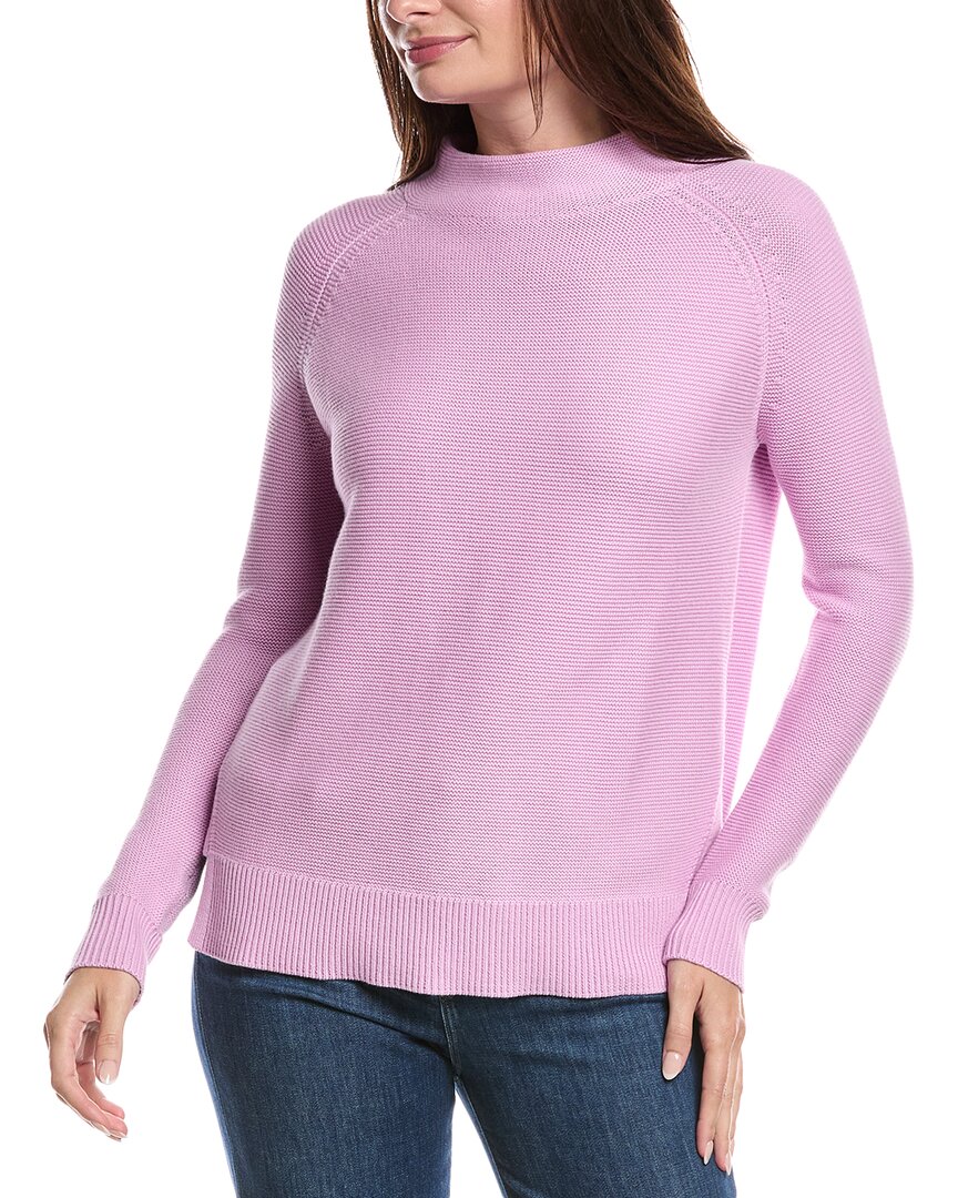 Кашемировый свитер с воротником-воронкой и подвязкой Forte Cashmere, фиолетовый 
Кашемировый свитер с воротником-воронкой и подвязкой Forte Cashmere, фиолетовый