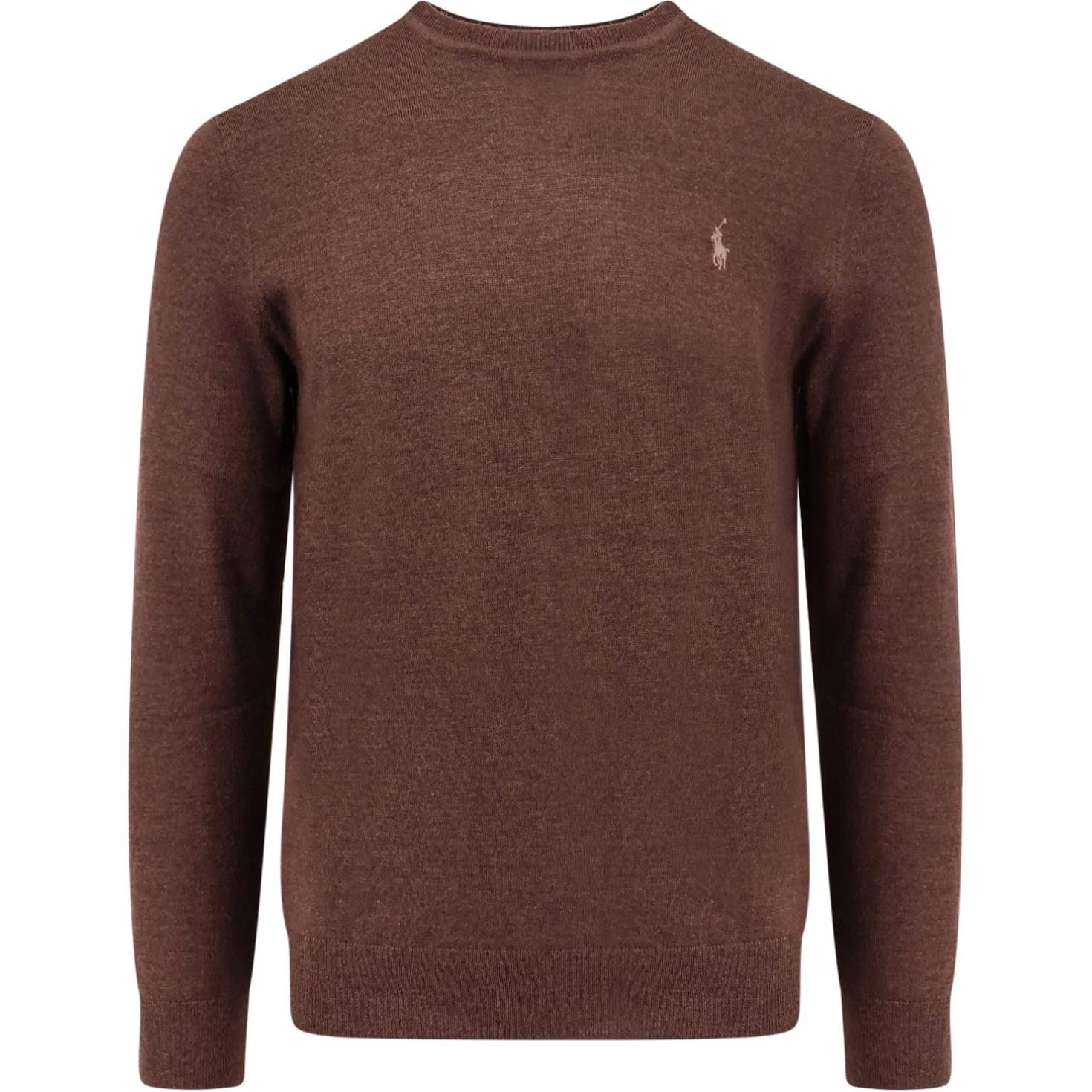 Свитер с вышитым логотипом Polo Ralph Lauren, коричневый 
Свитер с вышитым логотипом Polo Ralph Lauren, коричневый