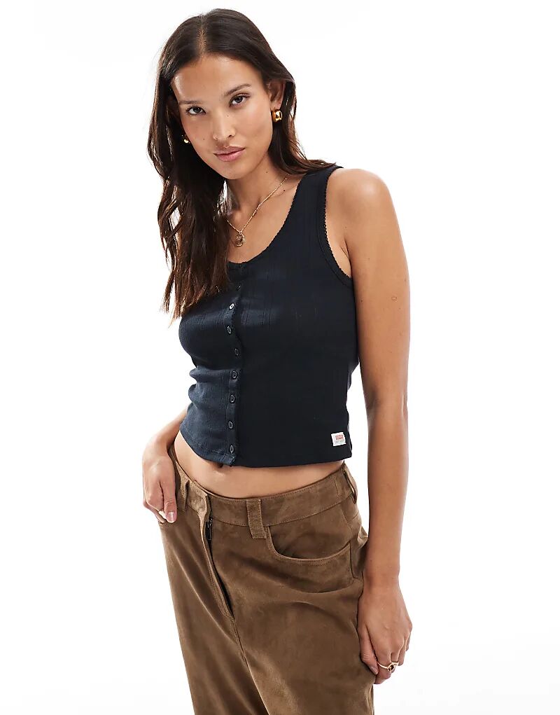 Майка Levi's Pointelle спереди, черного цвета
Майка Levi's Pointelle спереди, черного цвета