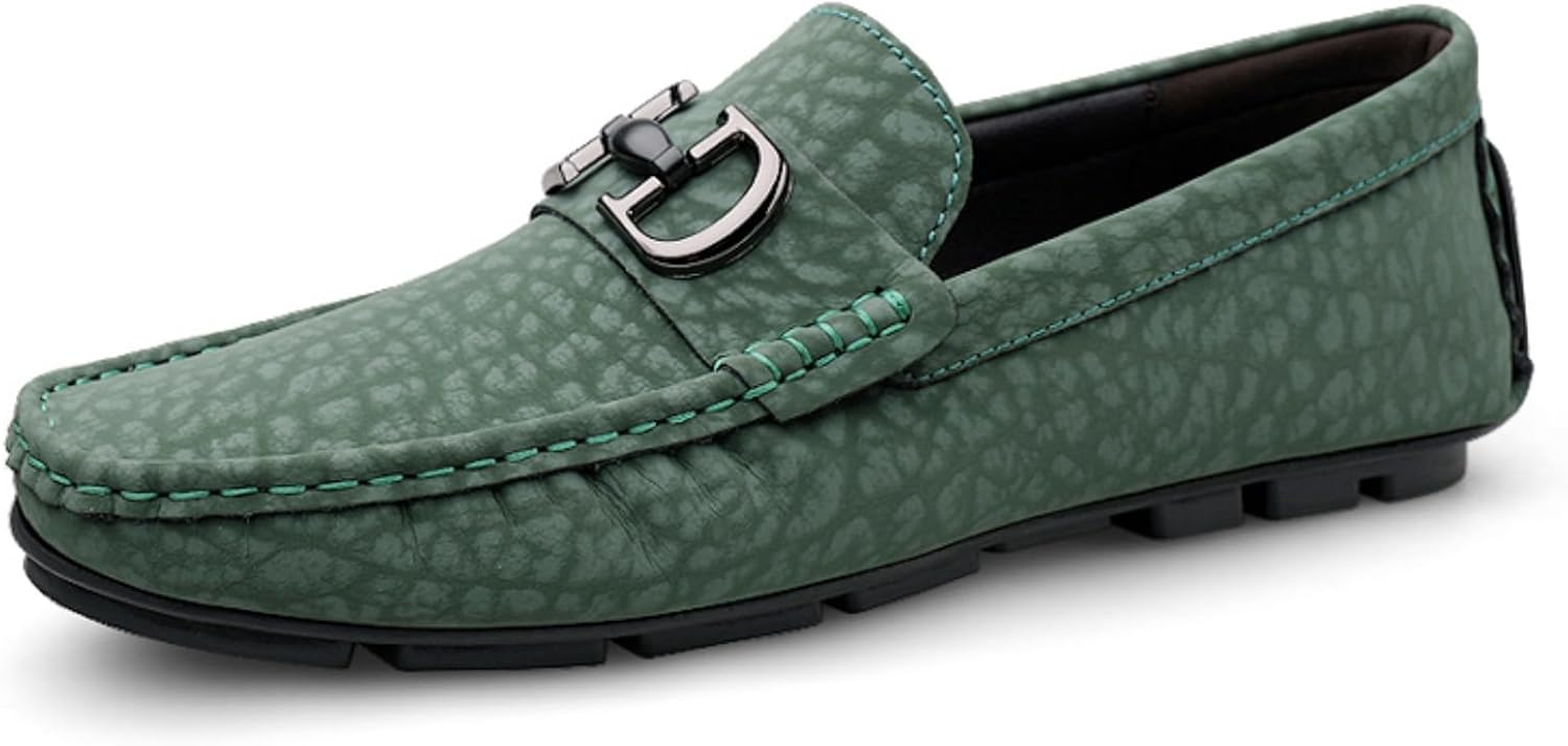 Мужские лоферы с фактурой под крокодила из натуральной кожи, без шнурков, с металлической пряжкой, низким каблуком и круглым носком, удобные мокасины для бизнес-кэжуал, офиса, поездок на работу, вождения и досуга Psieicwm, зеленый
Мужские лоферы с фактурой под крокодила из натуральной кожи, без шнурков, с металлической пряжкой, низким каблуком и круглым носком, удобные мокасины для бизнес-кэжуал, офиса, поездок на работу, вождения и досуга Psieicwm, зеленый