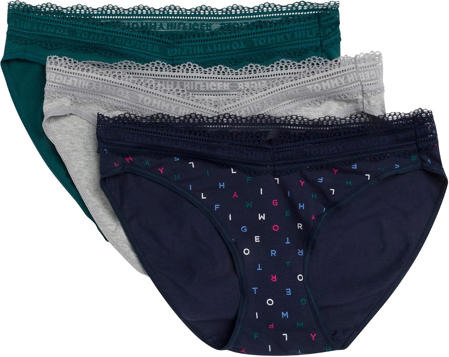 Комплект из 3 пар женского бикини-трусы Tommy Hilfiger из хлопкового кружева, Th Multi Sky Captain/Deep Teal/Heather Grey
Комплект из 3 пар женского бикини-трусы Tommy Hilfiger из хлопкового кружева, Th Multi Sky Captain/Deep Teal/Heather Grey