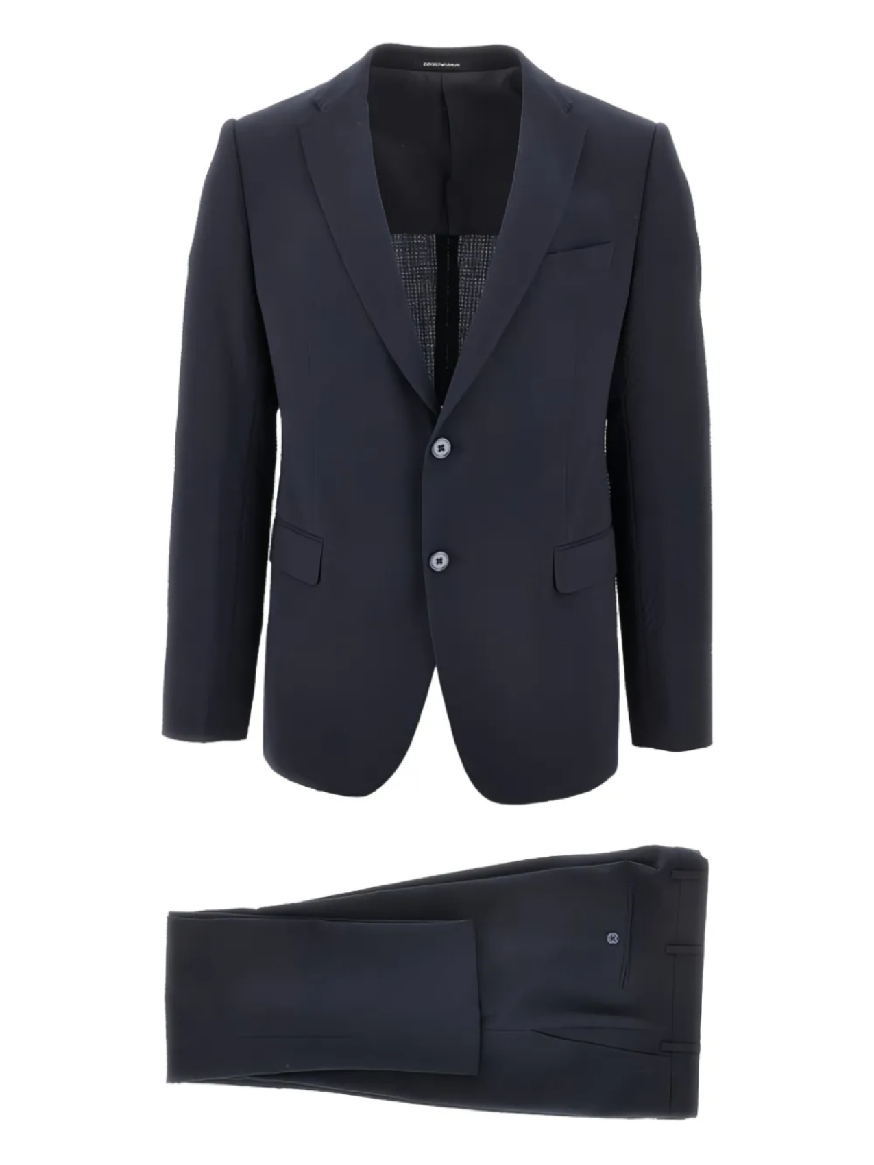 Однобортный костюм Emporio Armani, синий 
Однобортный костюм Emporio Armani, синий