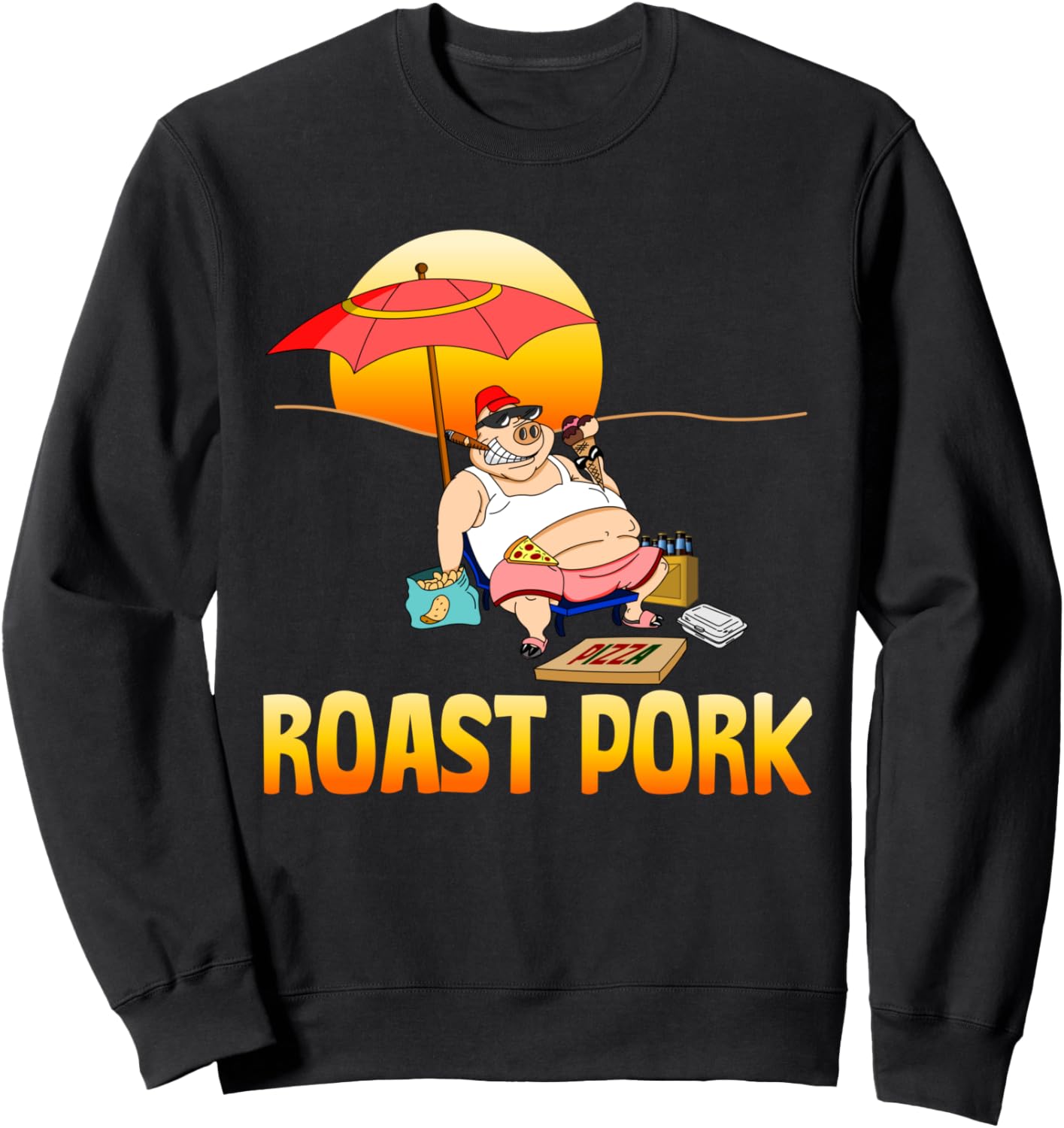 Забавная толстовка с изображением жареной свинины на пляже, для пляжного отдыха, с рисунком копченой свинины и гриля, черная (black 19-3911tcx), размер S And Minus
Забавная толстовка с изображением жареной свинины на пляже, для пляжного отдыха, с рисунком копченой свинины и гриля, черная (black 19-3911tcx), размер S And Minus