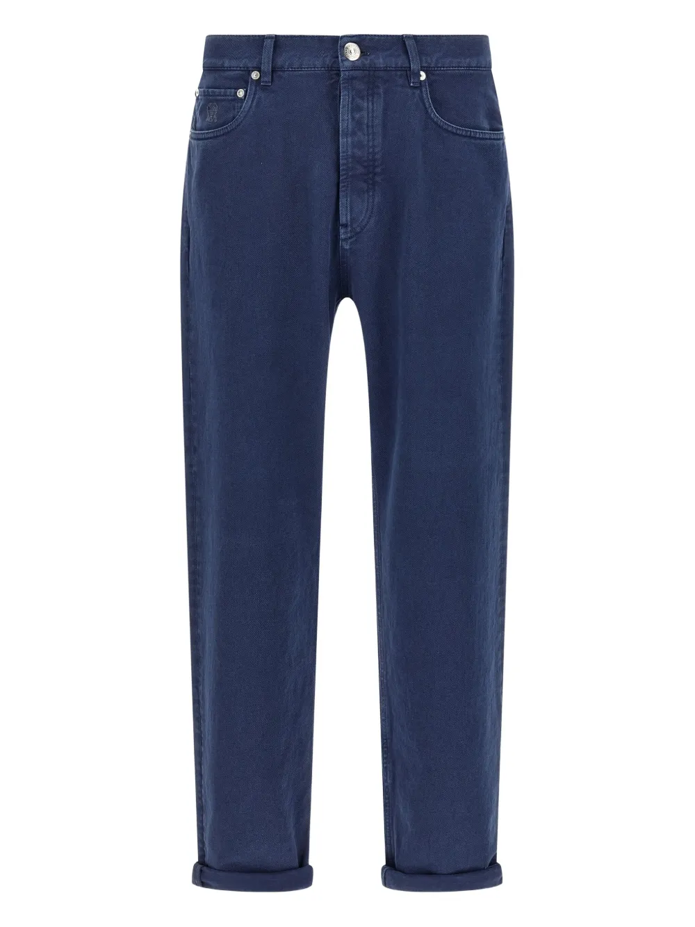 Джинсы с нашивкой-логотипом, окрашенные в готовом виде Brunello Cucinelli, синий
Джинсы с нашивкой-логотипом, окрашенные в готовом виде Brunello Cucinelli, синий