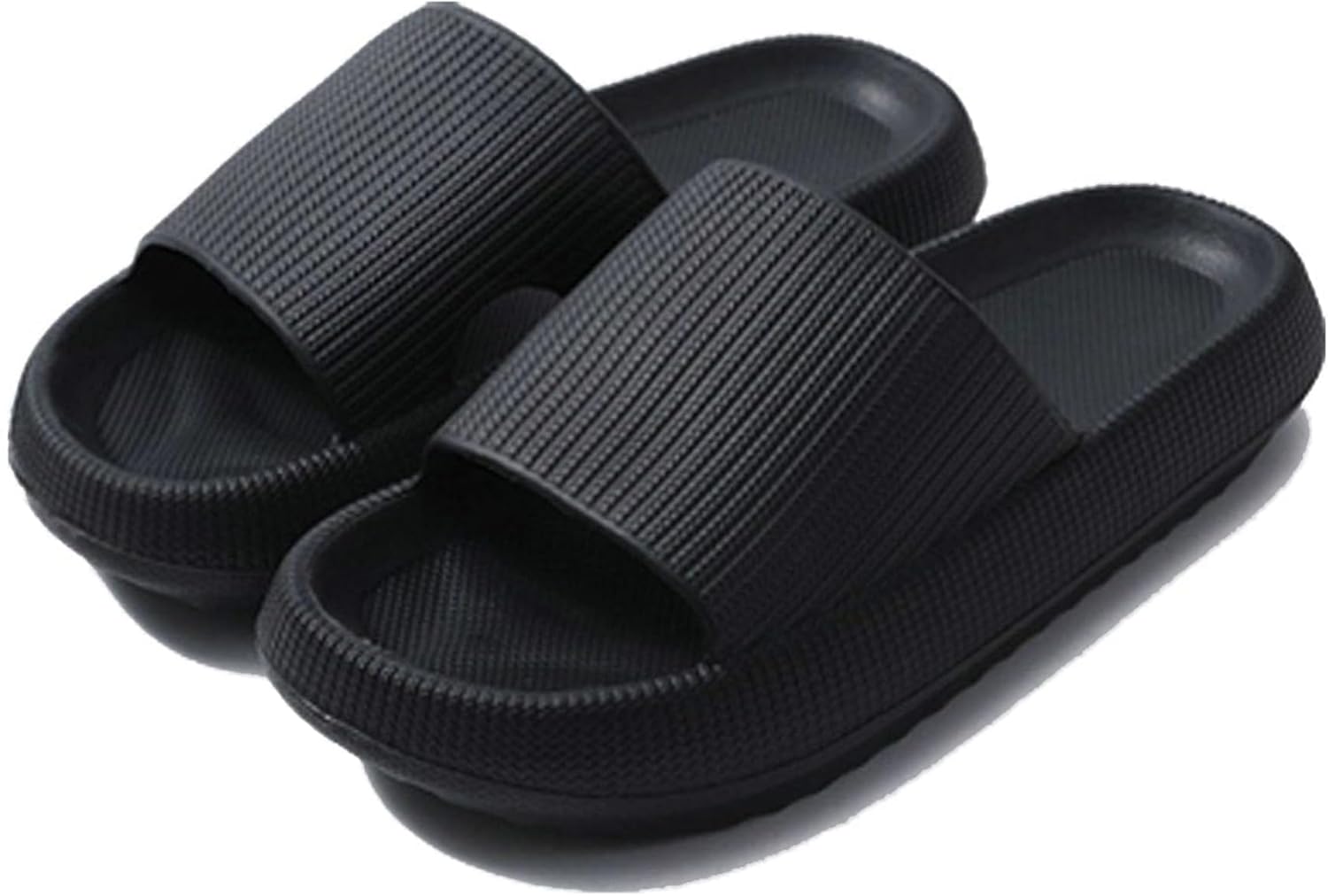 Тапочки-подушки для мужчин и женщин - мягкие тапочки с толстой нескользящей подошвой для ванной комнаты, удобные сандалии для душа дома и на улице Kushionstock, черный
Тапочки-подушки для мужчин и женщин - мягкие тапочки с толстой нескользящей подошвой для ванной комнаты, удобные сандалии для душа дома и на улице Kushionstock, черный