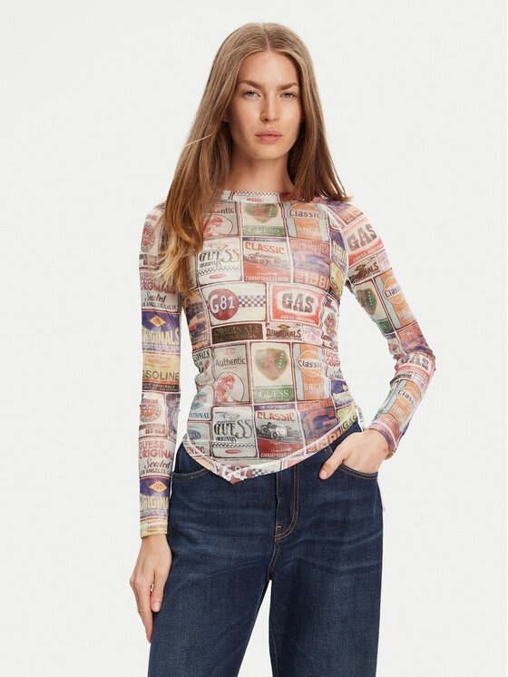 Облегающая блузка W5YP43 KBBF2 Guess, мультиколор
Облегающая блузка W5YP43 KBBF2 Guess, мультиколор