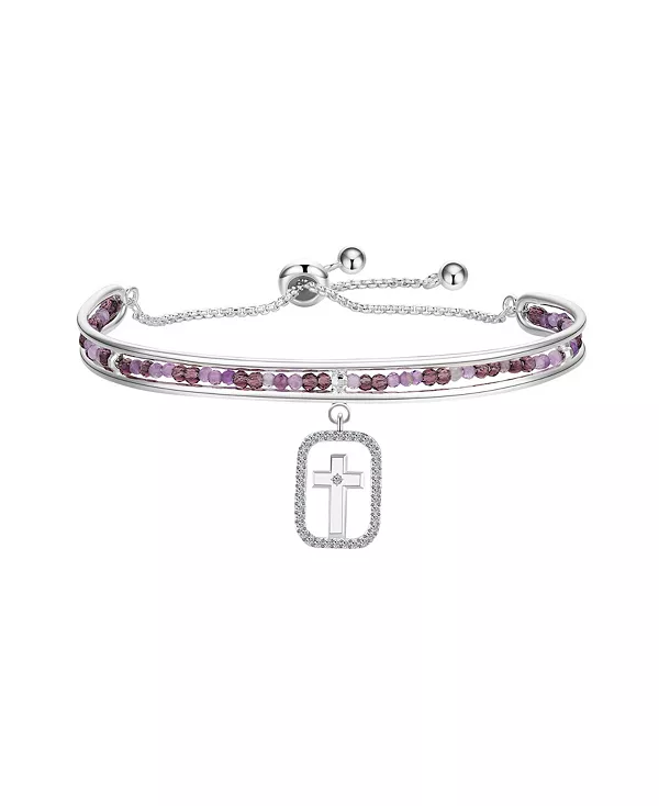 Браслет-Манжета с крестом и кубическим цирконием и аметистом Unwritten, silver
Браслет-Манжета с крестом и кубическим цирконием и аметистом Unwritten, silver