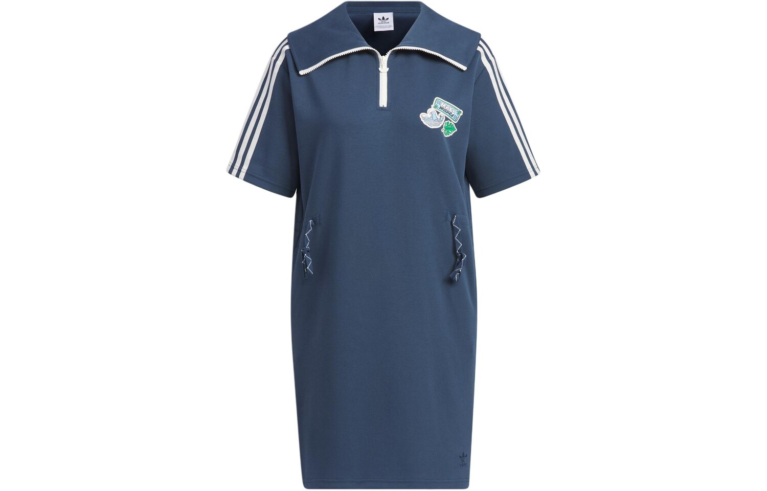 Платье с короткими рукавами женское темно-синее Adidas Originals
Платье с короткими рукавами женское темно-синее Adidas Originals