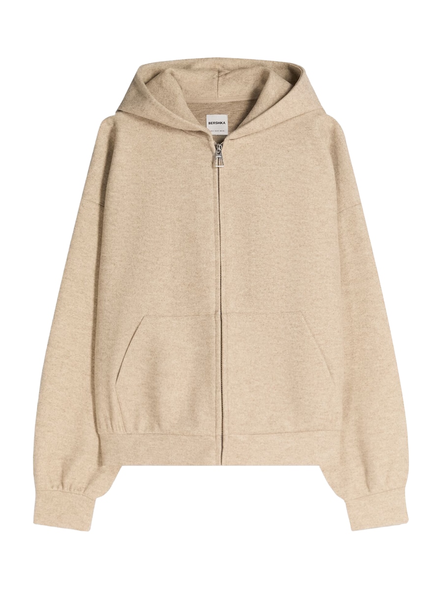 Толстовка с капюшоном на молнии Bershka, песочный
Толстовка с капюшоном на молнии Bershka, песочный