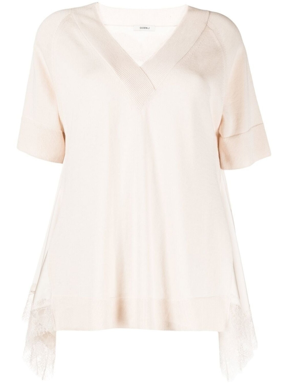Джемпер с V-образным вырезом и короткими рукавами Goen.J, бежевый
Джемпер с V-образным вырезом и короткими рукавами Goen.J, бежевый
