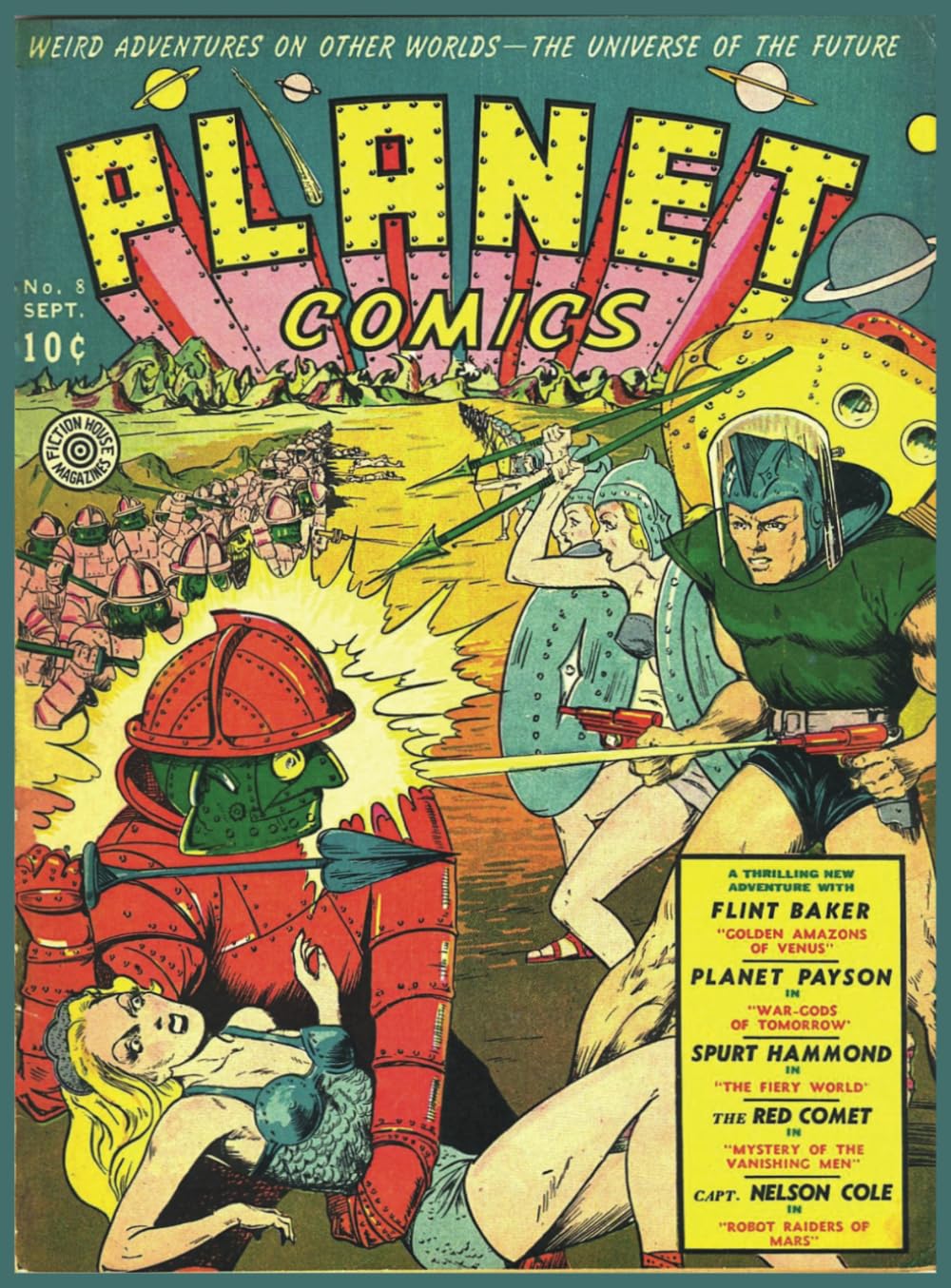 Planet Comics #8: Vintage | Golden Age | Sci-Fi | September 1940 (Independently published)
Planet Comics #8: Vintage | Golden Age | Sci-Fi | September 1940 (Independently published)