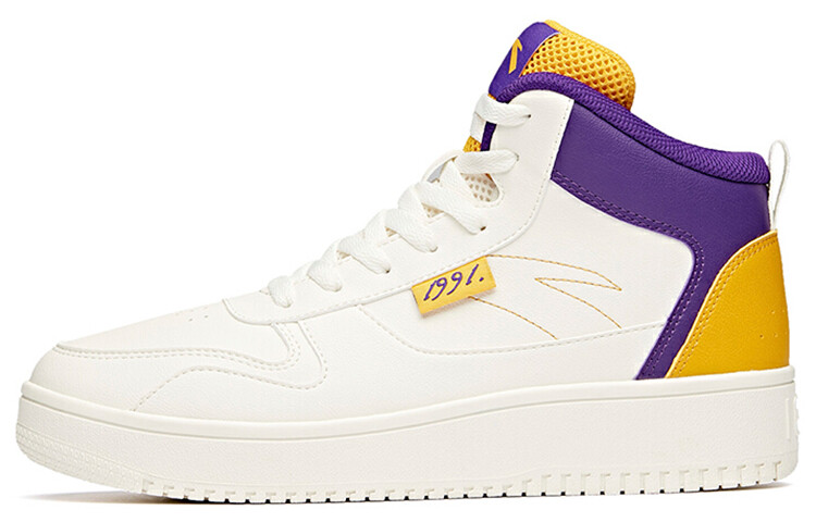 Кроссовки для скейтбординга мужские с высоким берцем цвета слоновой кости/ярко-фиолетовый/куркума Anta
Кроссовки для скейтбординга мужские с высоким берцем цвета слоновой кости/ярко-фиолетовый/куркума Anta