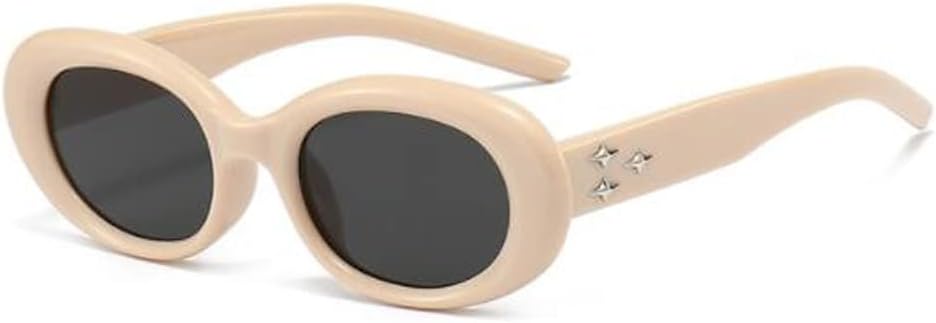 Ретро овальные солнцезащитные очки в стиле American Spice Girl, Y2K, уличные фото, солнцезащитные очки с защитой от УФ-излучения SLCHJXS, Rice White Frame Black Gray Flakes
Ретро овальные солнцезащитные очки в стиле American Spice Girl, Y2K, уличные фото, солнцезащитные очки с защитой от УФ-излучения SLCHJXS, Rice White Frame Black Gray Flakes