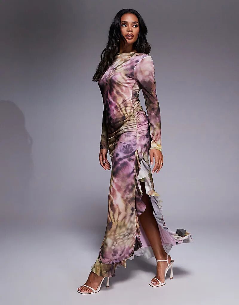 Платье макси ASOS DESIGN с длинными рукавами, оборками и анималистичным принтом
Платье макси ASOS DESIGN с длинными рукавами, оборками и анималистичным принтом