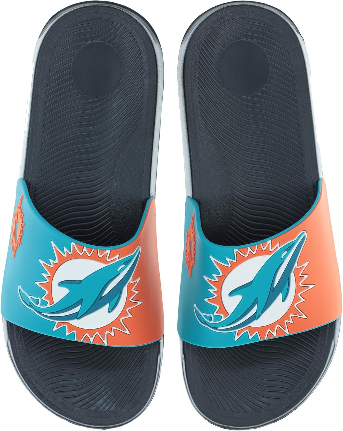 Мужские сланцы FOCO с крупным логотипом NFL, Miami Dolphins
Мужские сланцы FOCO с крупным логотипом NFL, Miami Dolphins