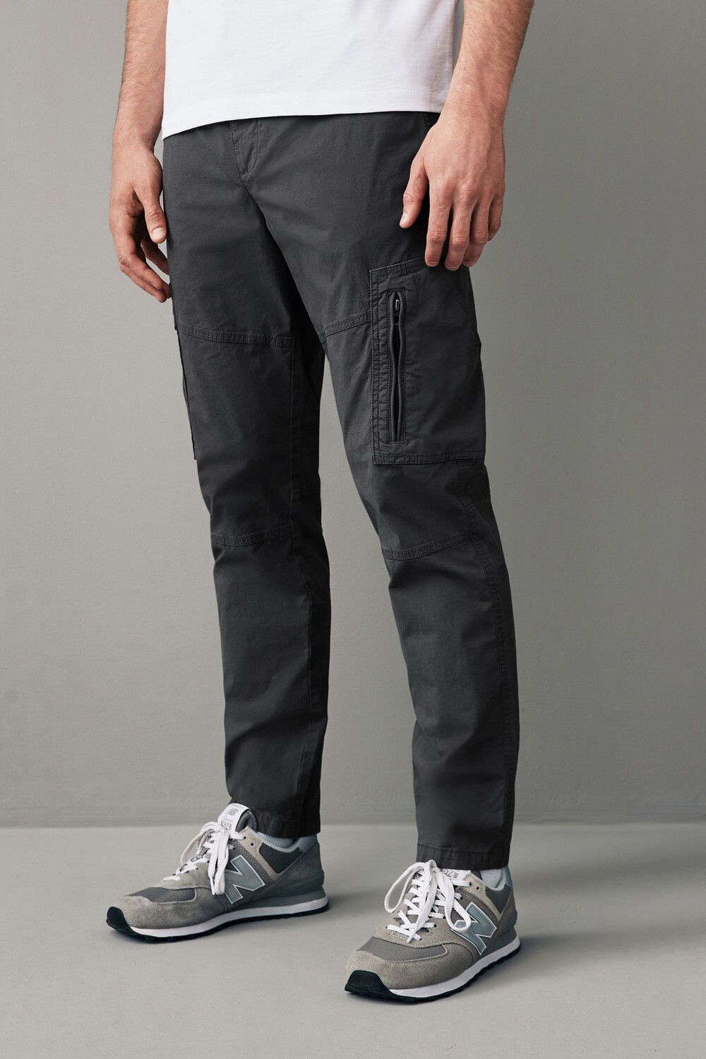 Эластичные брюки карго с молнией Next, серый
Эластичные брюки карго с молнией Next, серый