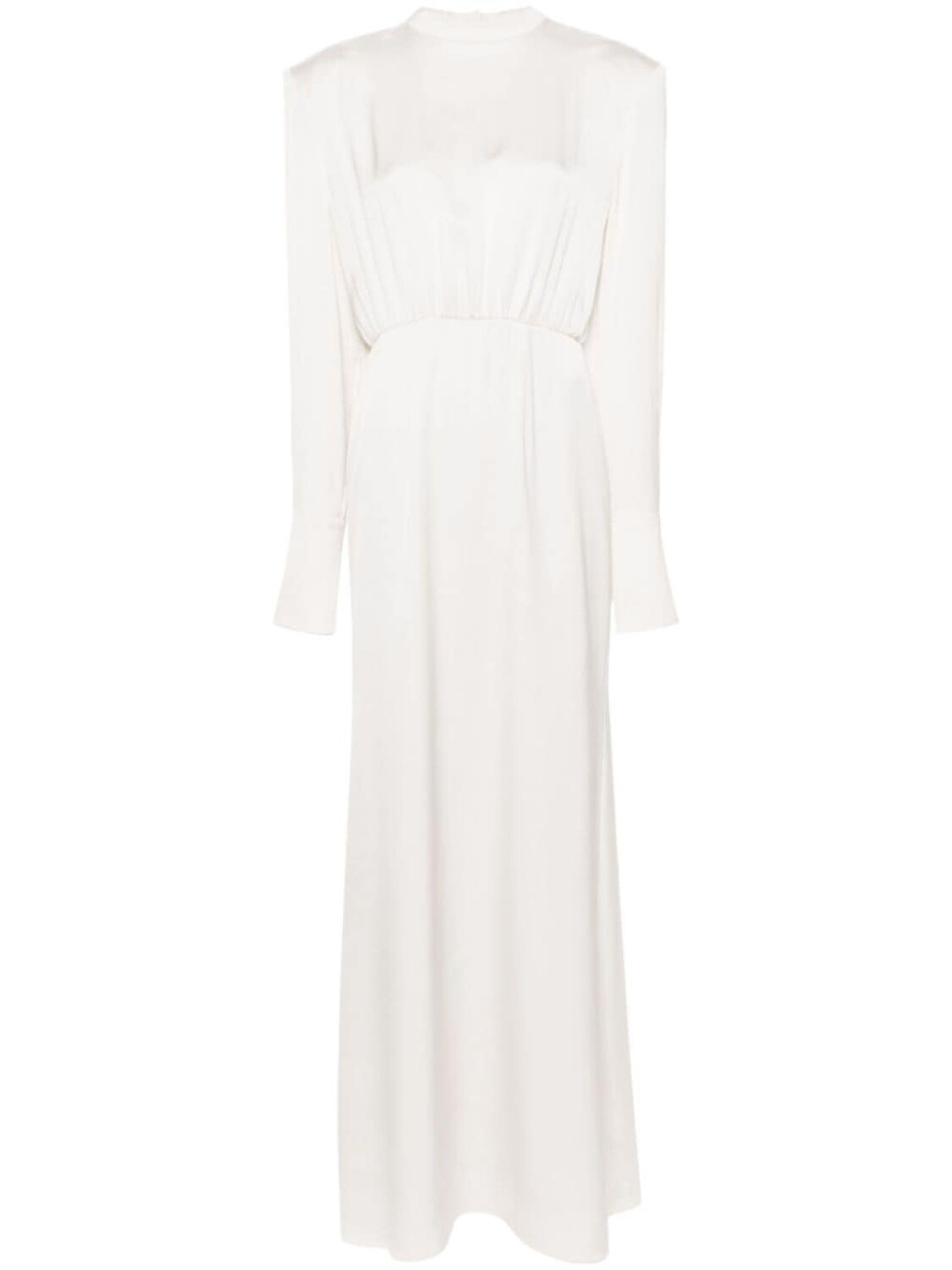 Magda Butrym шелковое платье с драпировкой, нейтральный цвет
Magda Butrym шелковое платье с драпировкой, нейтральный цвет