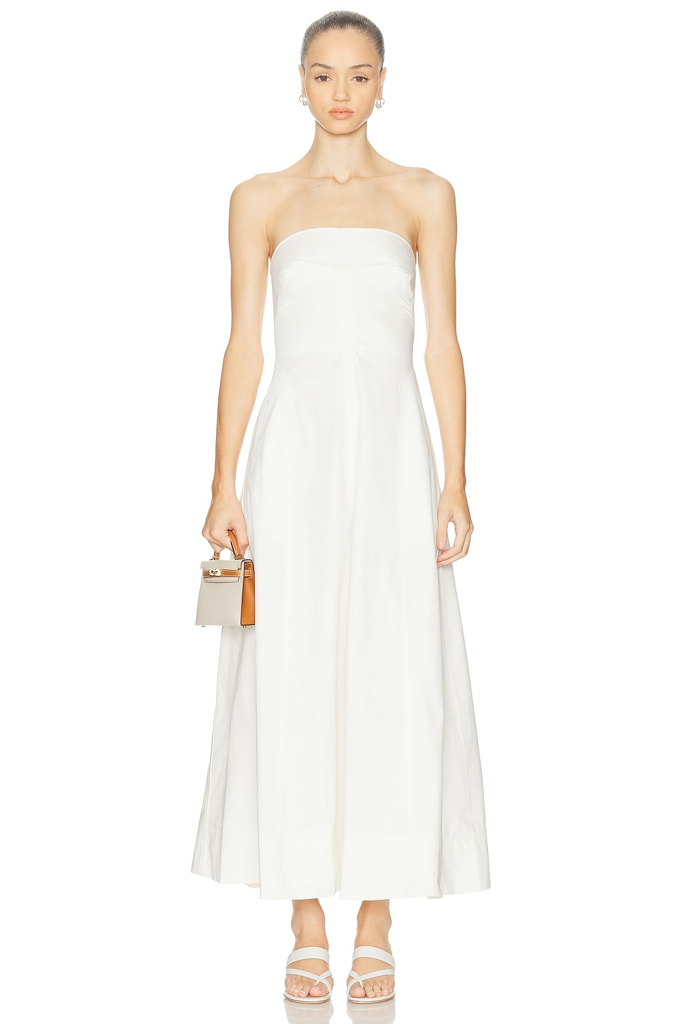 Скульптурное хлопковое платье без бретелей St. Agni, Milk
Скульптурное хлопковое платье без бретелей St. Agni, Milk