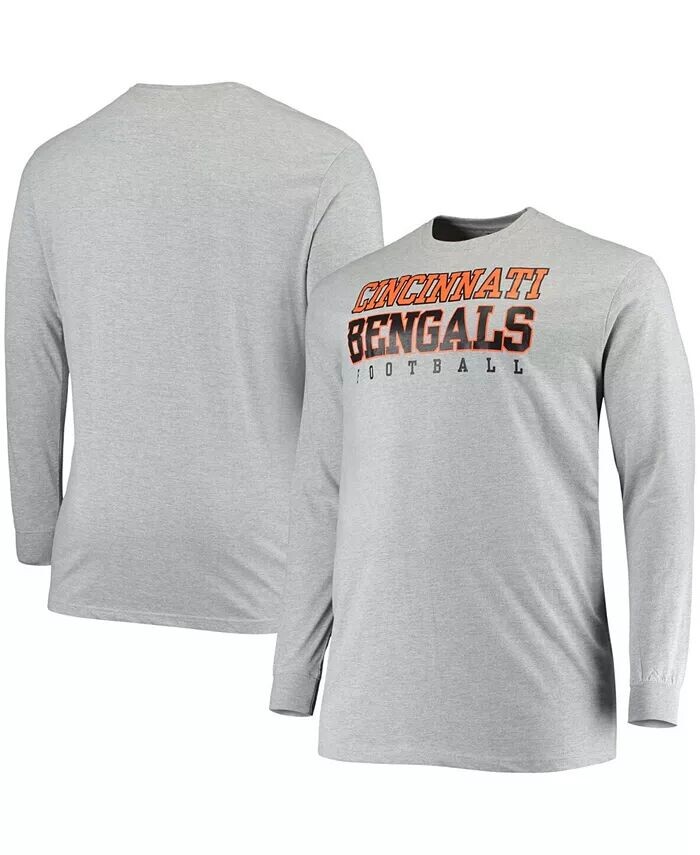 Мужская футболка с длинным рукавом Cincinnati Bengals для тренировок, серая, для больших и высоких Fanatics
Мужская футболка с длинным рукавом Cincinnati Bengals для тренировок, серая, для больших и высоких Fanatics