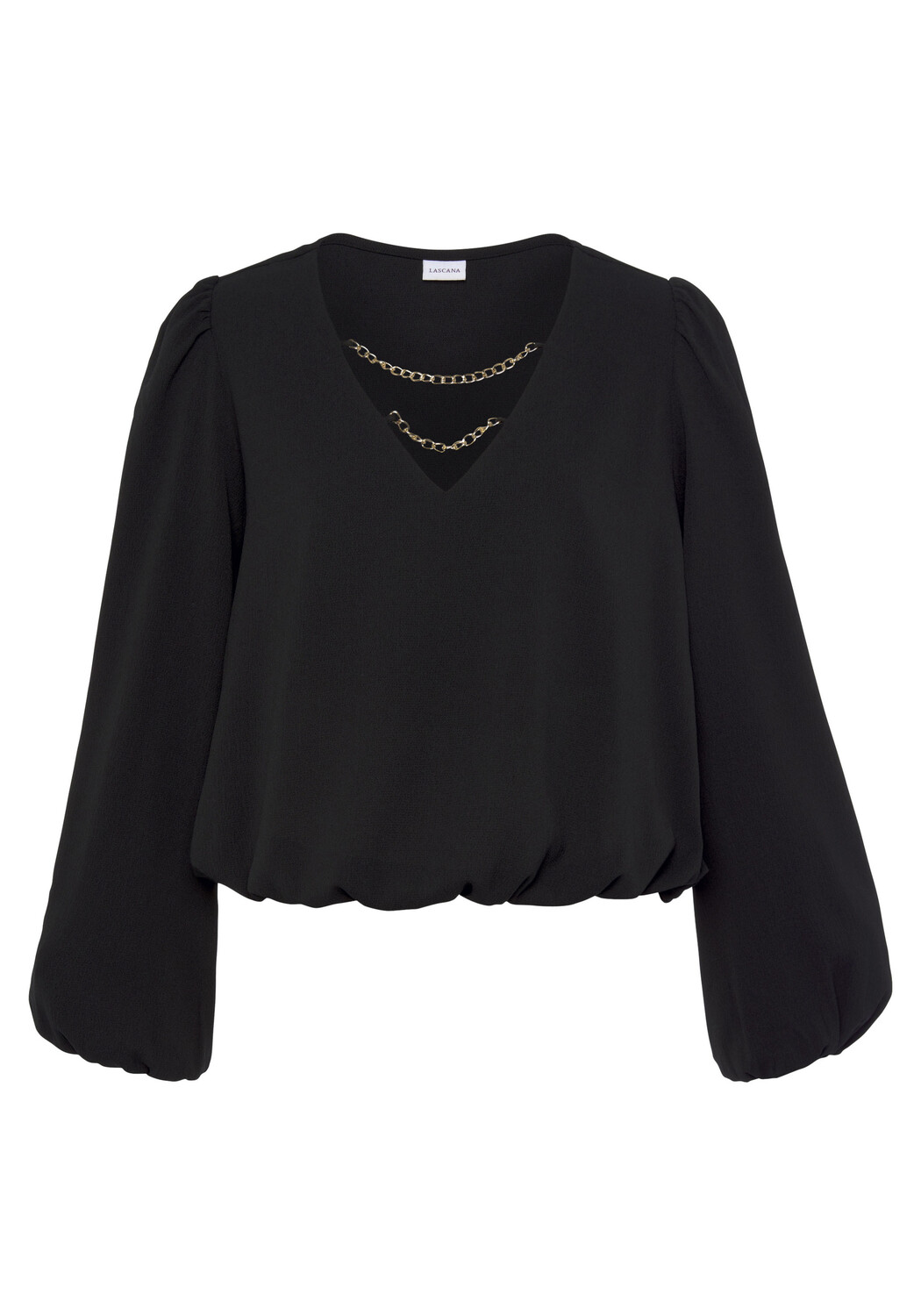Блуза LASCANA Schlupf, черный
Блуза LASCANA Schlupf, черный