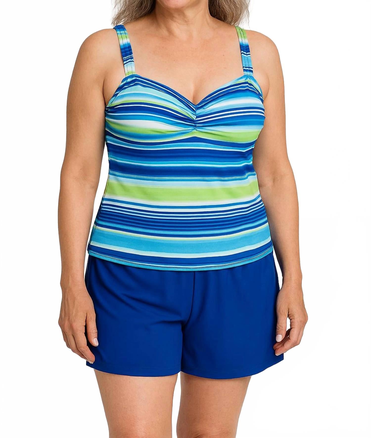 Tankini And Swim Short Set In Blue Gabar
Tankini And Swim Short Set In Blue Gabar