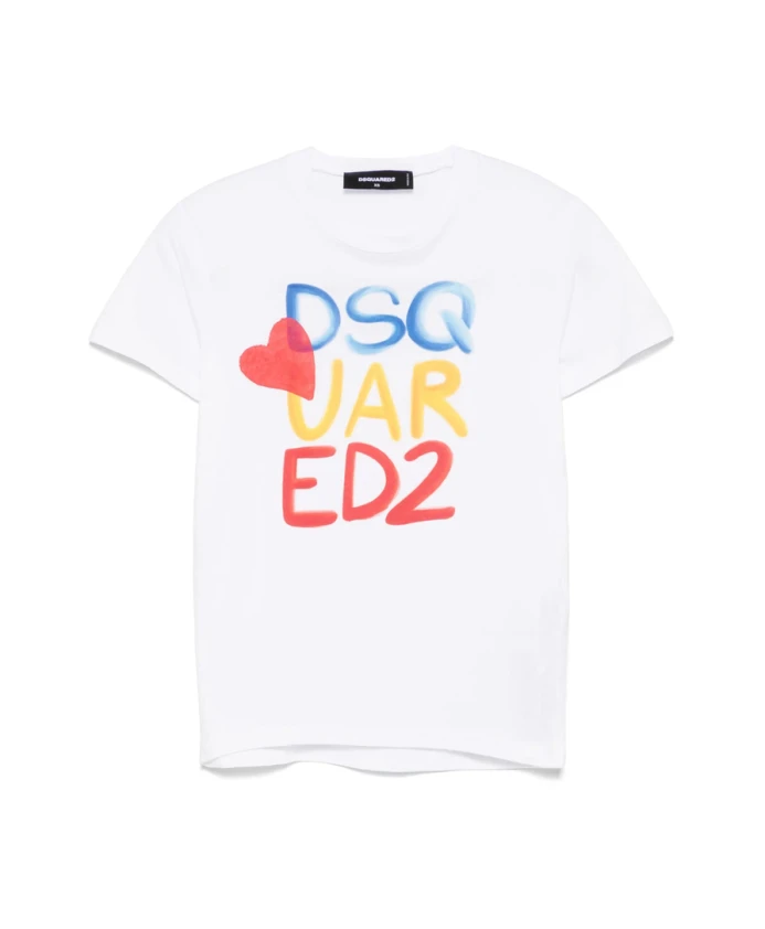 Белая футболка с круглым вырезом и логотипом Dsquared2, белый
Белая футболка с круглым вырезом и логотипом Dsquared2, белый
