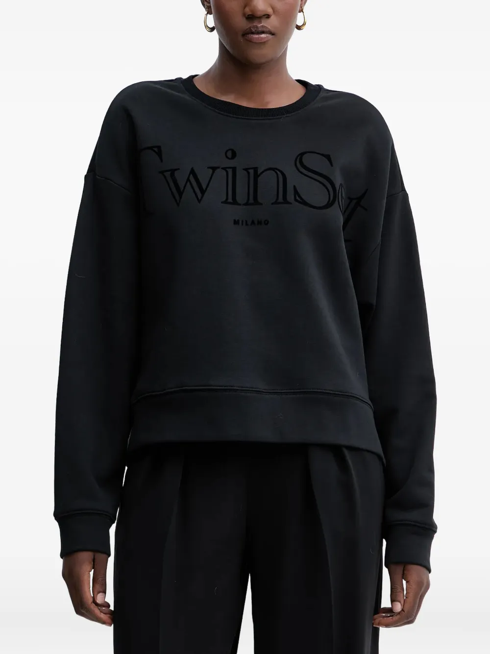 Толстовка с круглым вырезом Twinset, черный
Толстовка с круглым вырезом Twinset, черный