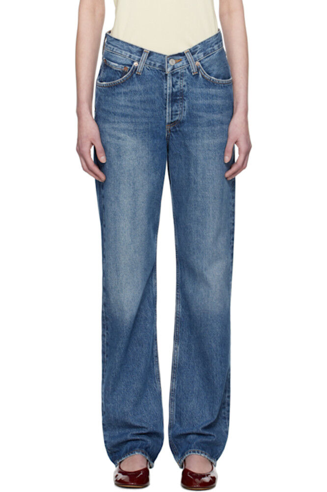 Синие джинсы Kelly с V-образным вырезом AGOLDE
Синие джинсы Kelly с V-образным вырезом AGOLDE