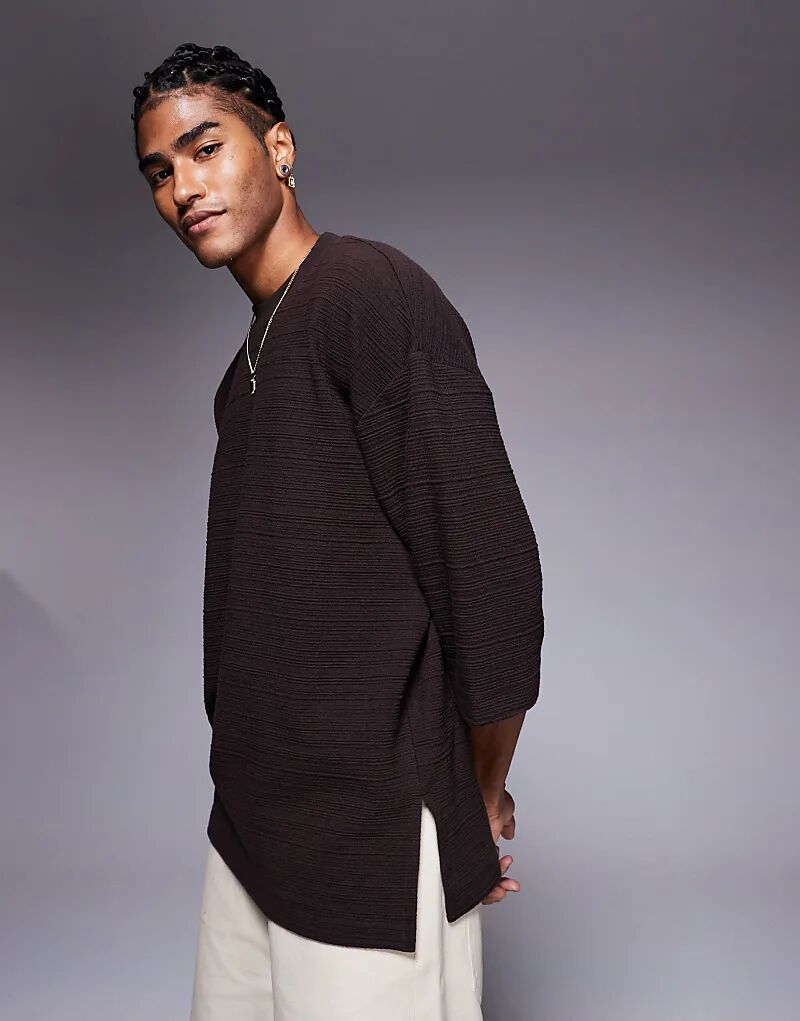 Футболка оверсайз ASOS DESIGN из коричневой фактуры
Футболка оверсайз ASOS DESIGN из коричневой фактуры