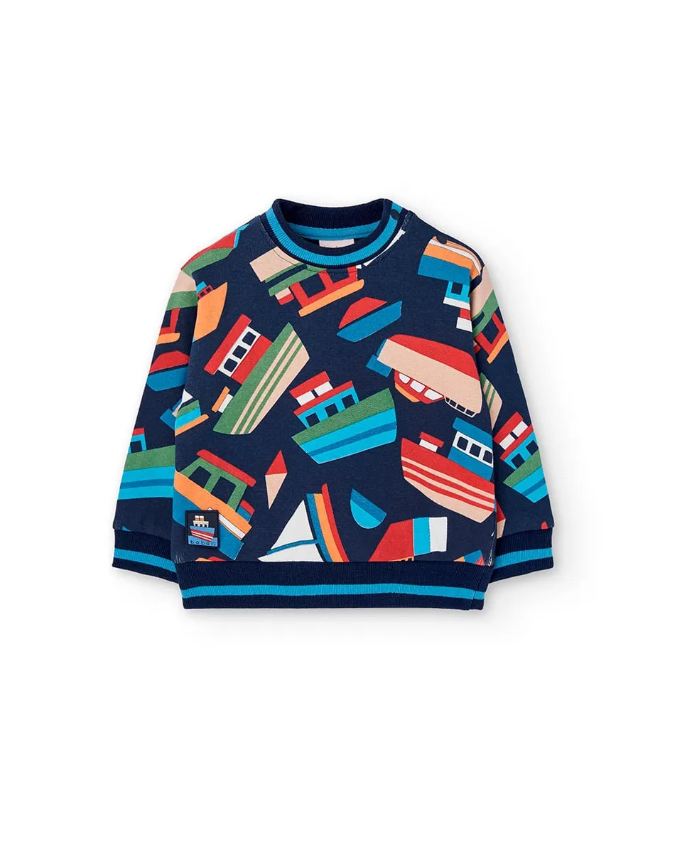 Детская толстовка с крупным принтом и круглым вырезом Boboli, темно-синий
Детская толстовка с крупным принтом и круглым вырезом Boboli, темно-синий