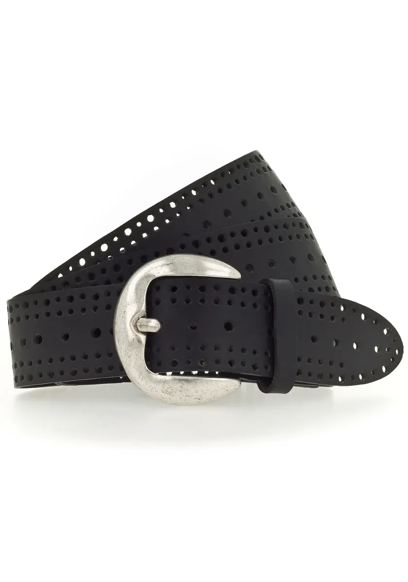 Кожаный ремень Tamaris с узором в виде отверстий, черный
Кожаный ремень Tamaris с узором в виде отверстий, черный