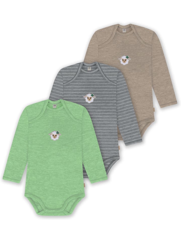 Normani Outdoor Sports Комплект из 3 детских боди с длинными рукавами из мериносовой шерсти, цвет Окленд, бежевый/серый/зеленый
Normani Outdoor Sports Комплект из 3 детских боди с длинными рукавами из мериносовой шерсти, цвет Окленд, бежевый/серый/зеленый