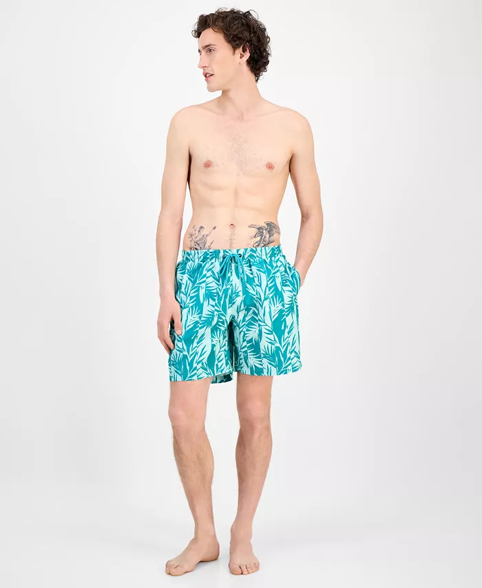 Мужские плавки с тропическим принтом в виде листьев Club Room, синий
Мужские плавки с тропическим принтом в виде листьев Club Room, синий