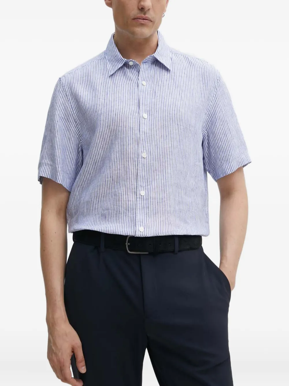 Рубашка в полоску с коротким рукавом Theory, синий
Рубашка в полоску с коротким рукавом Theory, синий