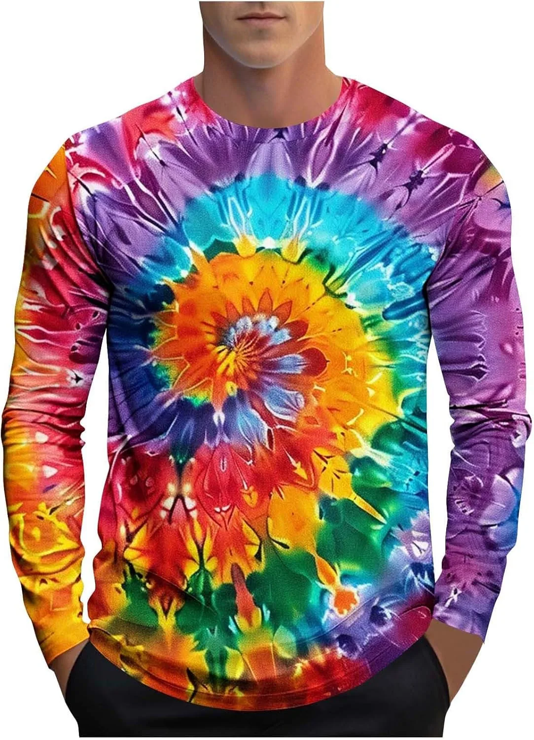 Футболка с принтом Tie Dye для мужчин, длинный рукав Sdeycui
Футболка с принтом Tie Dye для мужчин, длинный рукав Sdeycui