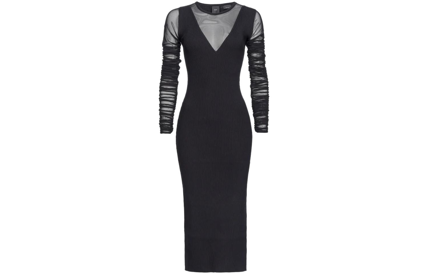 Панельное ребристое трикотажное миди-платье PINKO, черный
Панельное ребристое трикотажное миди-платье PINKO, черный