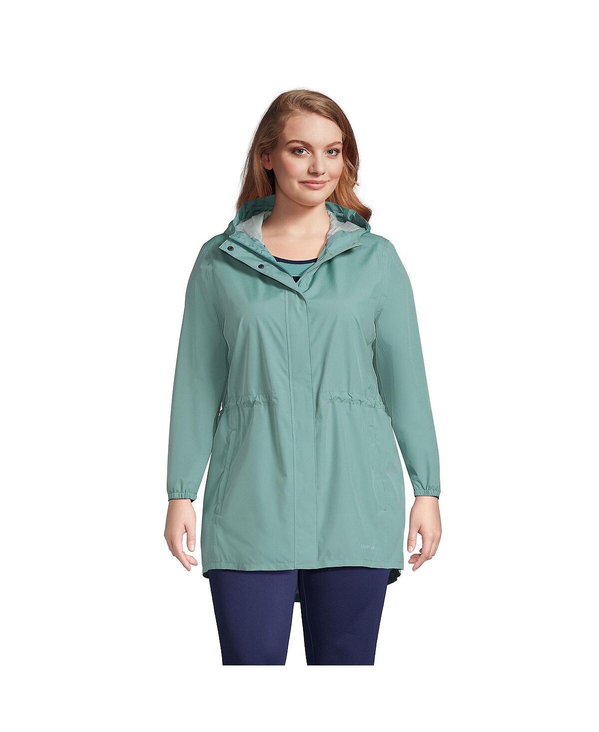 Женский водонепроницаемый складной плащ больших размеров с капюшоном Lands' End
Женский водонепроницаемый складной плащ больших размеров с капюшоном Lands' End