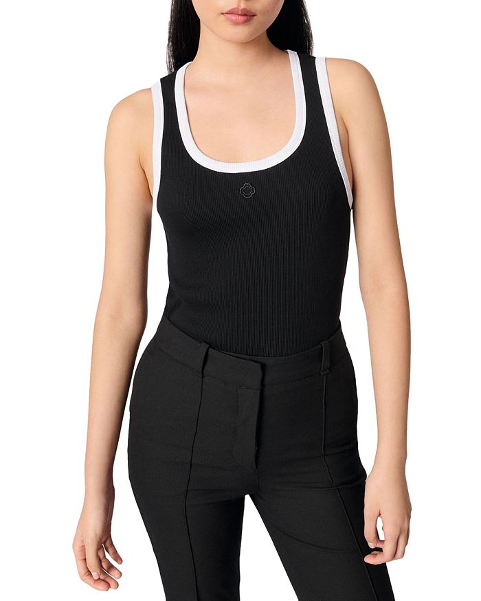 Ребристый топ-майка Maje, черный
Ребристый топ-майка Maje, черный