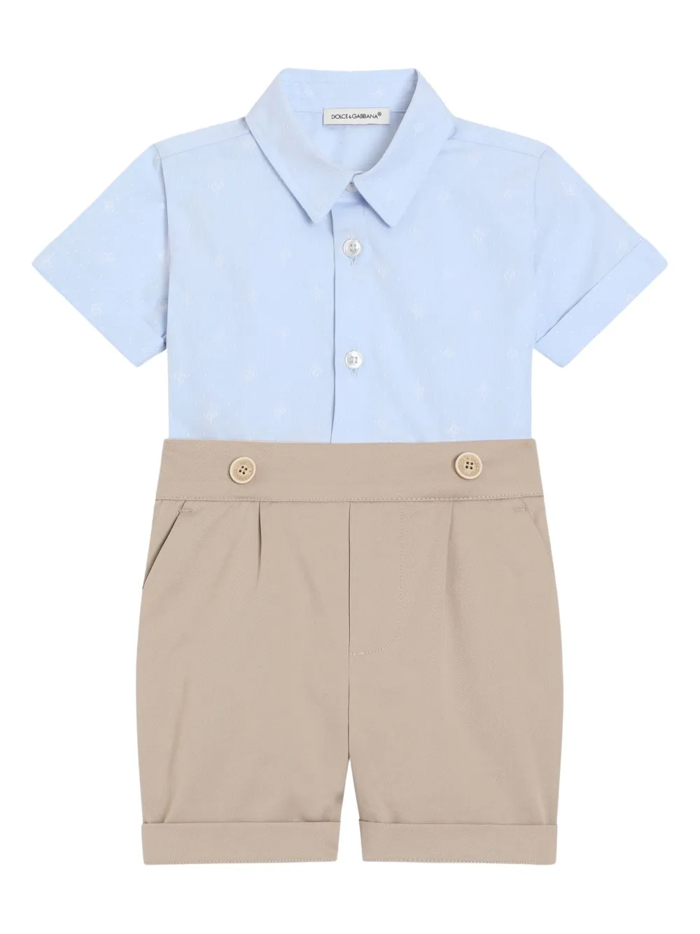 Комплект из шортов и рубашки Dolce & Gabbana Kids, синий
Комплект из шортов и рубашки Dolce & Gabbana Kids, синий