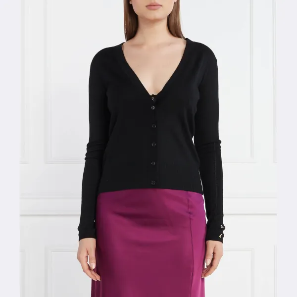 Шерстяной кардиган обычного кроя Patrizia Pepe, черный
Шерстяной кардиган обычного кроя Patrizia Pepe, черный