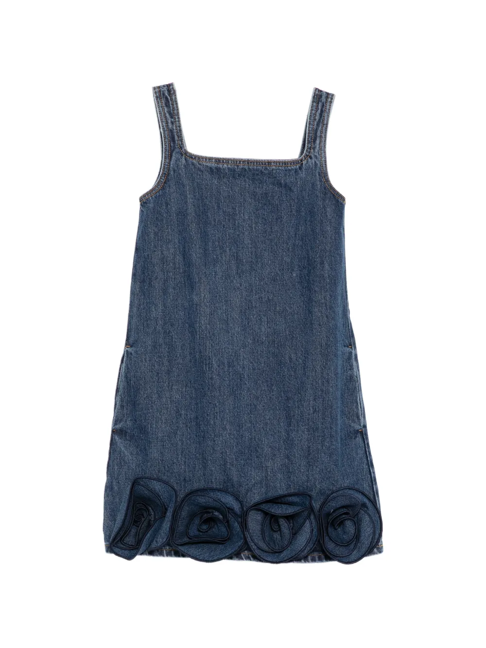 Джинсовое платье с цветочной аппликацией Self-Portrait Kids, синий
Джинсовое платье с цветочной аппликацией Self-Portrait Kids, синий