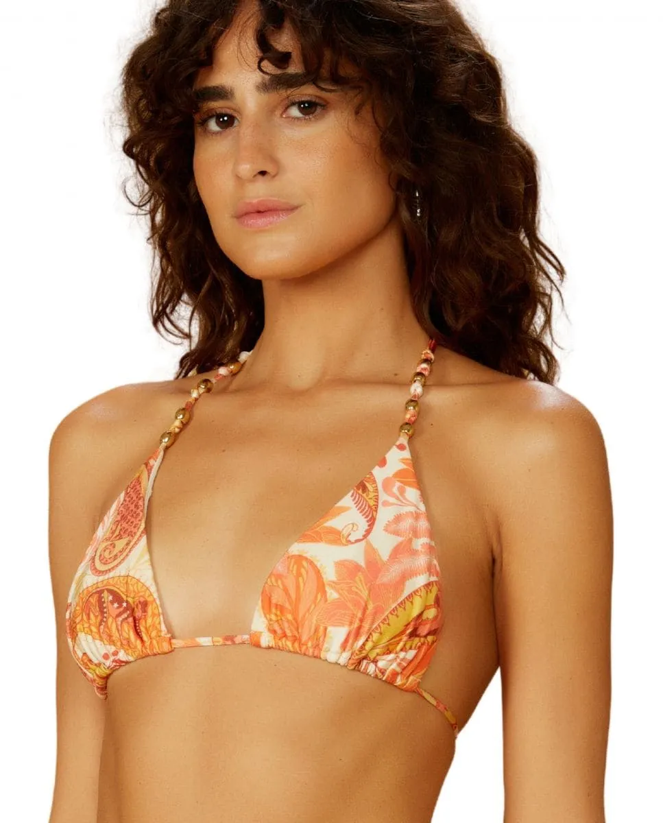 Верх бикини с треугольными чашечками и принтом Blueman, оранжевый
Верх бикини с треугольными чашечками и принтом Blueman, оранжевый